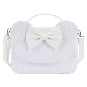 Loungefly Offically licensed Disney Minnie Sequin Wedding Cross Body purse NWT